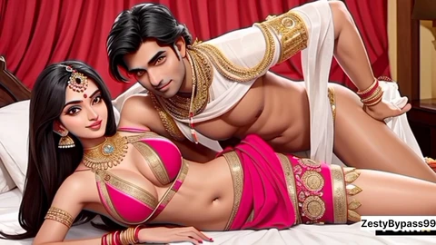 Die Desi Indian Bhabhi lässt sich auf eine komplette Gangbang-Session ein - StarSudipa ko Line Lagake Sabne Choda