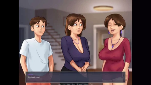 Cena con le sexy mamme MILFs in Summertime Saga - Episodio 119