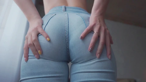 Jeans ass, femdom facesitting, ass ass