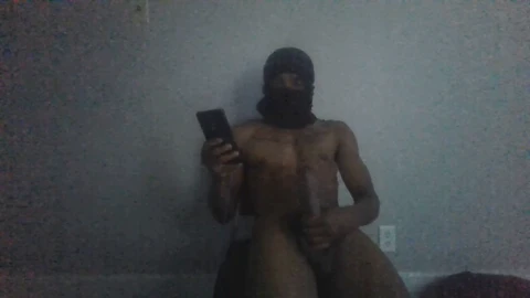 Lonely, black, soft to hard dick