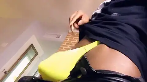 Shemale cumshot, bulging, young black