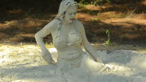 In bikini, mud girl, bikinis