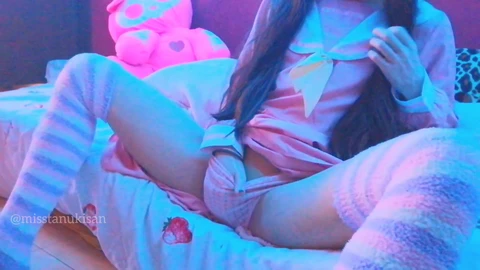 Schoolgirl uniform, japanese uniform, girl masturbating