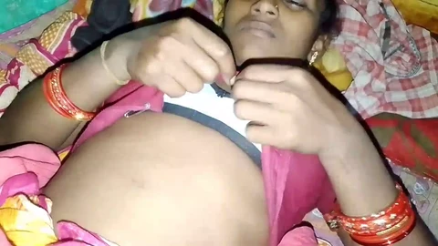 Desi Indian Aunty with big boobs gets her tits squeezed and fucked